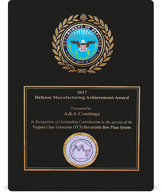 Defense Manufacturing Achievement Award