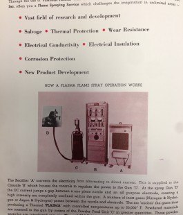 Plasma Flame Spray 1960s